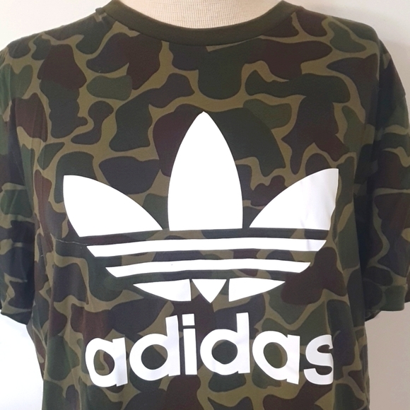 Adidas Mens Size XL Green Camo Shirt - Picture 2 of 5